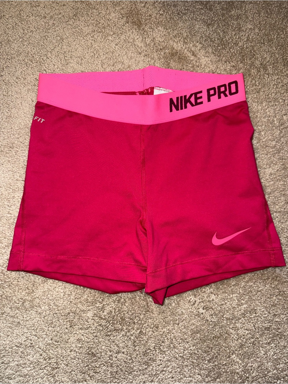 Nike Pro Women's Hot Pink Athletic Shorts